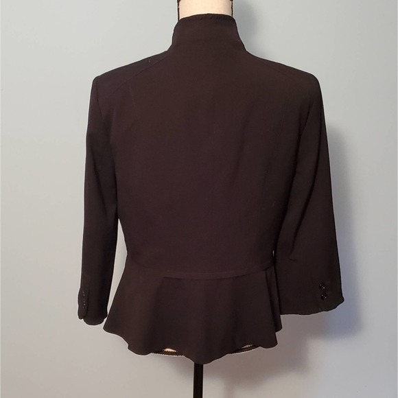 W&B Flattering Versatile Classic Black One-Button Blazer Size 12 - Picture 3 of 11